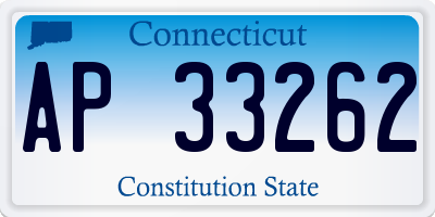 CT license plate AP33262