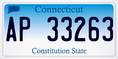 CT license plate AP33263