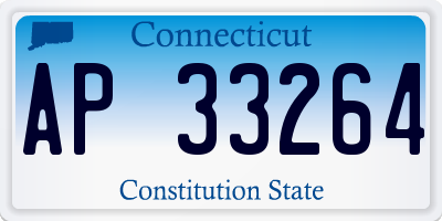 CT license plate AP33264