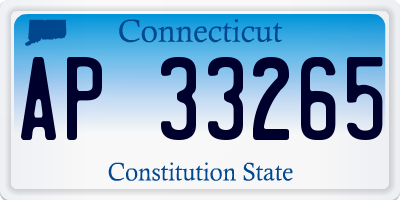 CT license plate AP33265