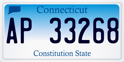 CT license plate AP33268
