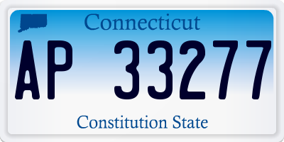 CT license plate AP33277