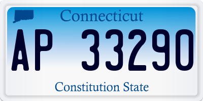 CT license plate AP33290