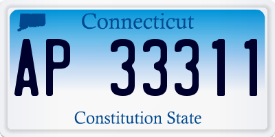 CT license plate AP33311