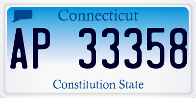 CT license plate AP33358