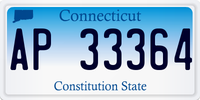 CT license plate AP33364