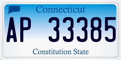 CT license plate AP33385