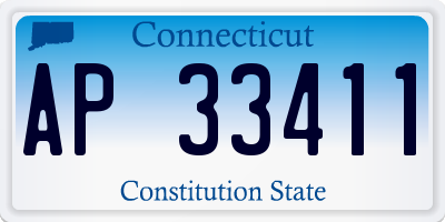 CT license plate AP33411