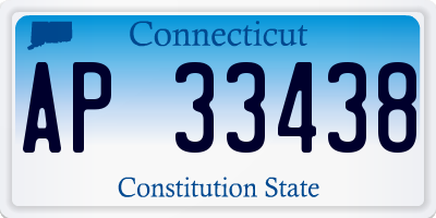 CT license plate AP33438