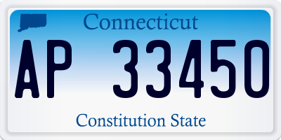 CT license plate AP33450