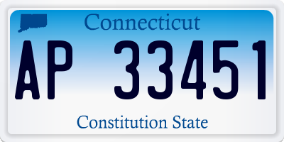 CT license plate AP33451