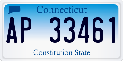 CT license plate AP33461