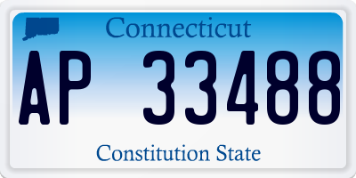 CT license plate AP33488