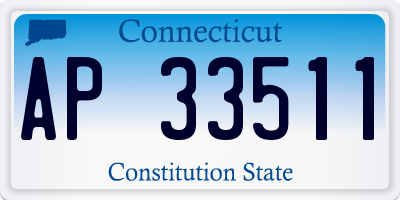 CT license plate AP33511