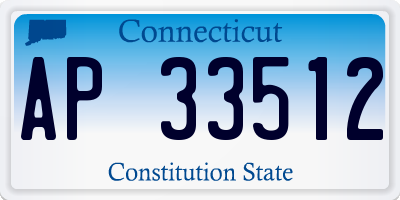 CT license plate AP33512