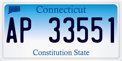 CT license plate AP33551