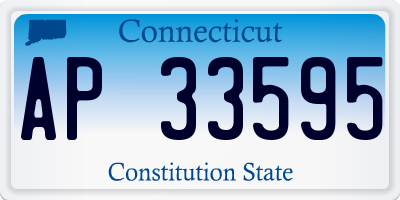 CT license plate AP33595