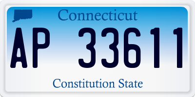 CT license plate AP33611