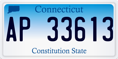 CT license plate AP33613
