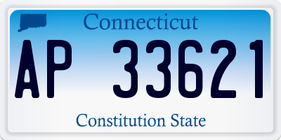 CT license plate AP33621