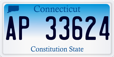 CT license plate AP33624