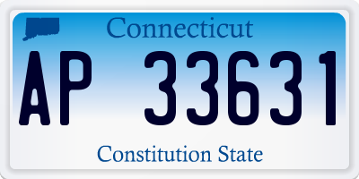 CT license plate AP33631