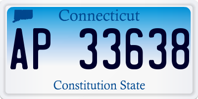 CT license plate AP33638