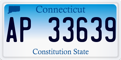 CT license plate AP33639