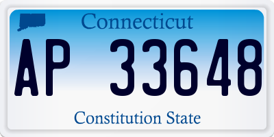 CT license plate AP33648