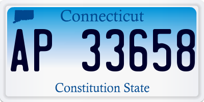 CT license plate AP33658