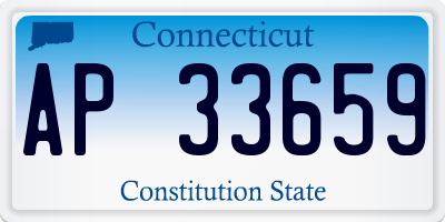 CT license plate AP33659