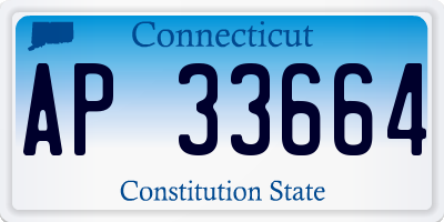 CT license plate AP33664