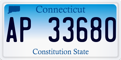 CT license plate AP33680
