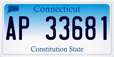 CT license plate AP33681