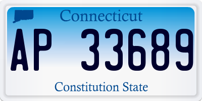 CT license plate AP33689