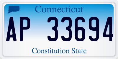CT license plate AP33694