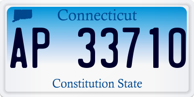 CT license plate AP33710