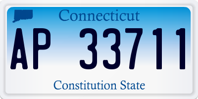 CT license plate AP33711