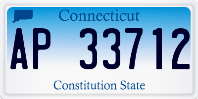 CT license plate AP33712