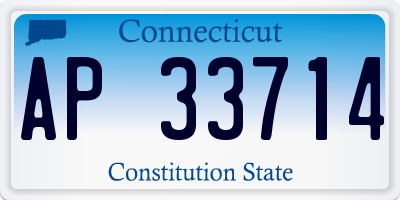 CT license plate AP33714