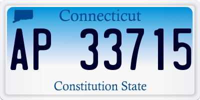 CT license plate AP33715