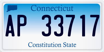 CT license plate AP33717