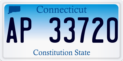 CT license plate AP33720