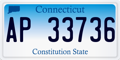 CT license plate AP33736