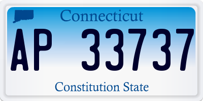 CT license plate AP33737