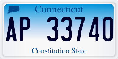 CT license plate AP33740