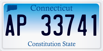 CT license plate AP33741