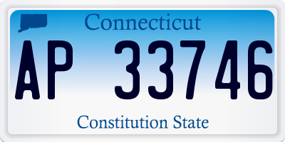 CT license plate AP33746