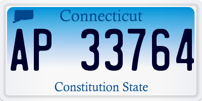 CT license plate AP33764
