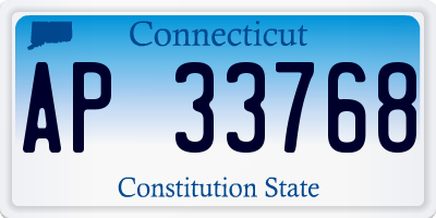 CT license plate AP33768